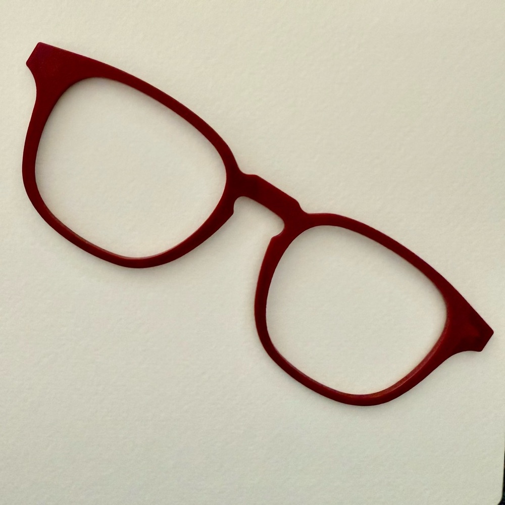 Stylish Maroon Eyeglass Toppers for Pair Eyewear, Otis style